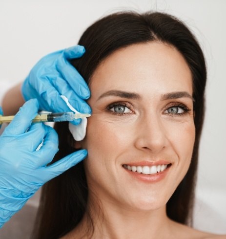 Woman receiving Botox treatment