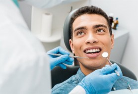 Man visiting his dentist for a checkup