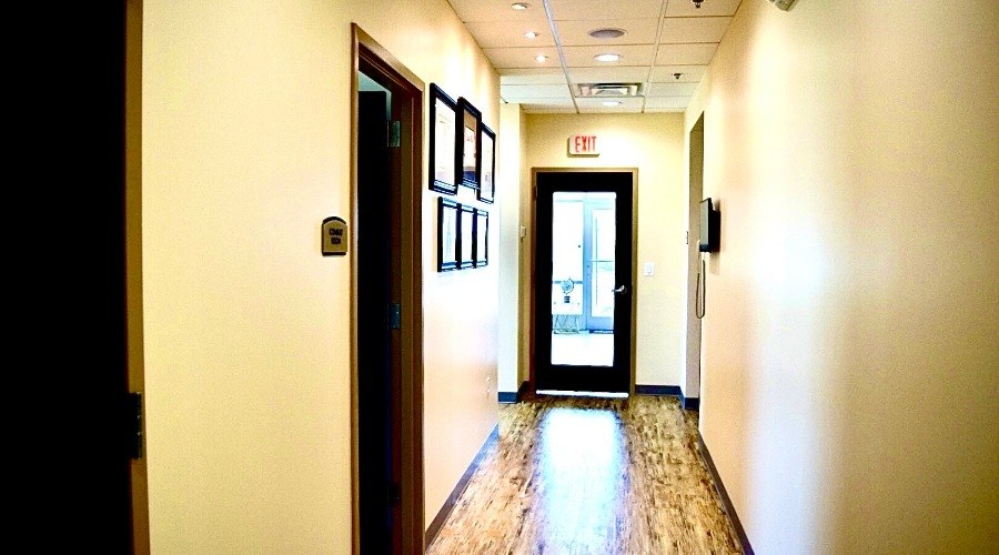 Hallway leading to oral surgery treatment rooms